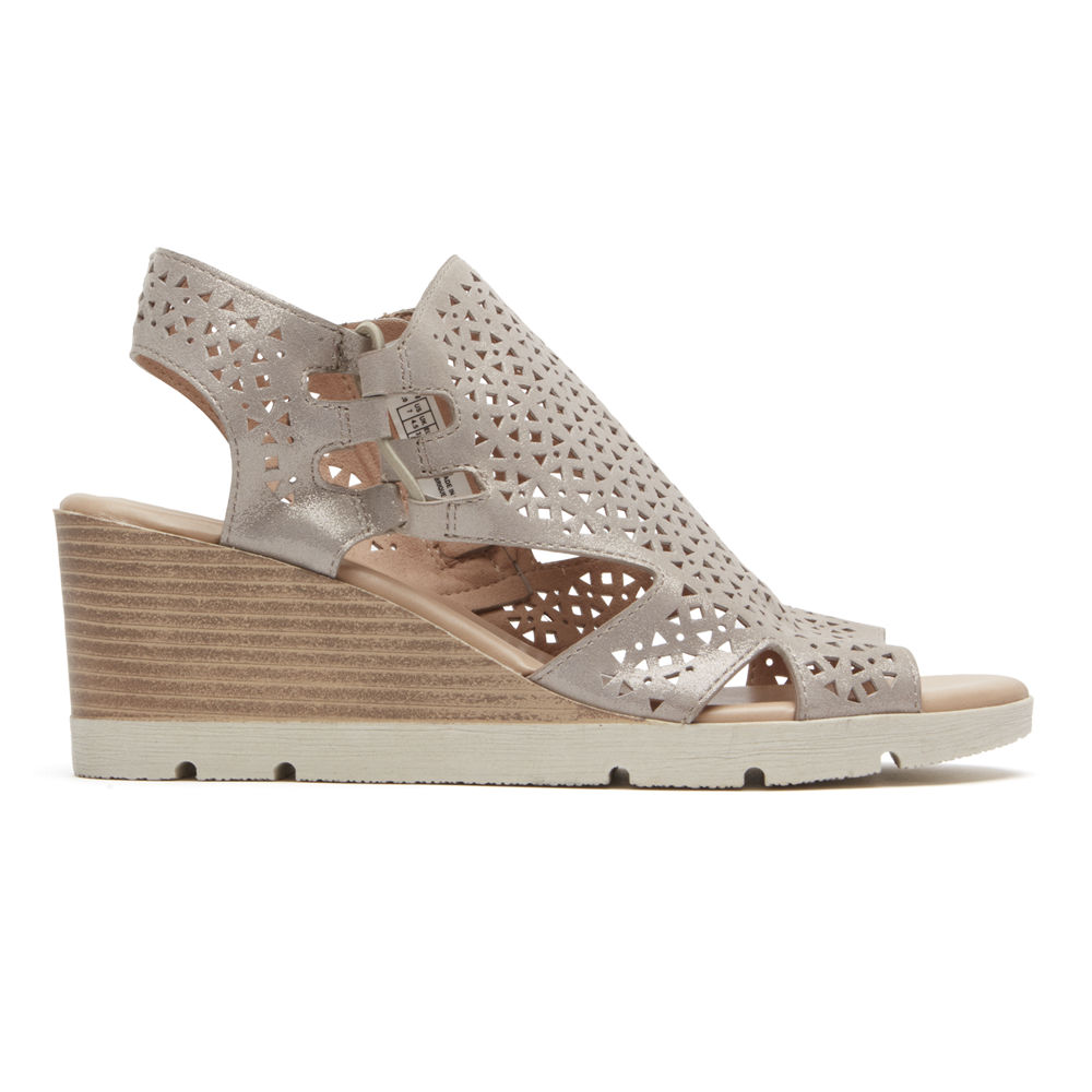 Sandalias Rockport Mujer Mexico - Hadley Bungee Grises - ILKDW8025